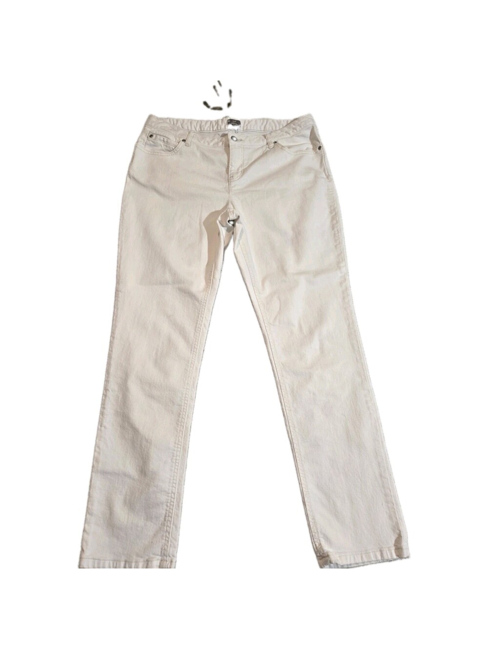 j jill jeans 14 White Stretch Skinny Straight Basic Casual Beachy